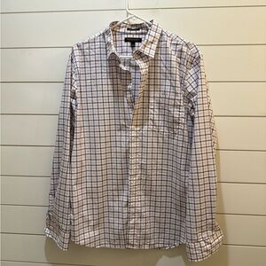 Banana Republic Casual Blue and White Plaid Shirt